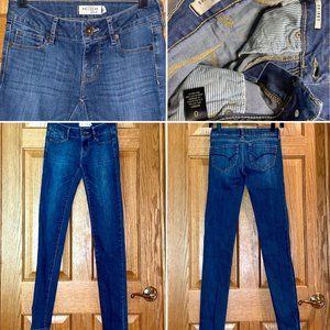 Bullhead Black BLUE JEANS Demin, Skinny, Size 0, 24 waist, Girl Jr, Small Woman,
